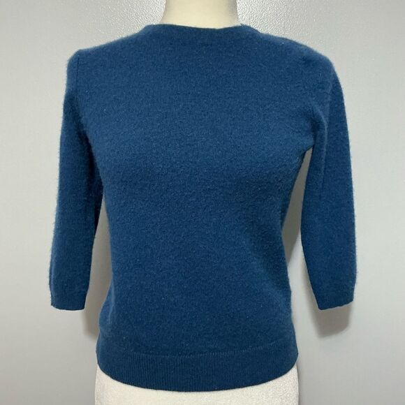 Talbots Womens Pure Cashmere 3/4 Sleeve sweater Roundneck size PM - Picture 1 of 5
